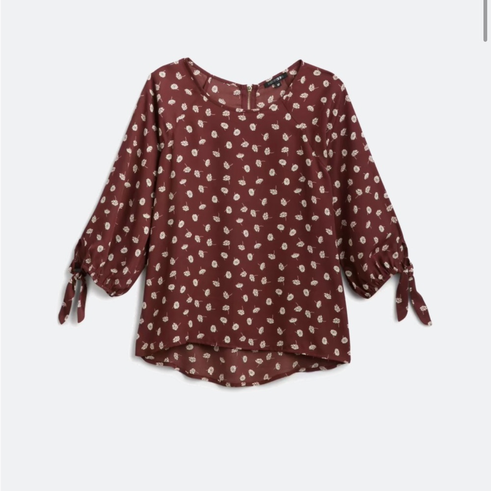 Papermoon Burgundy Floral Blouse